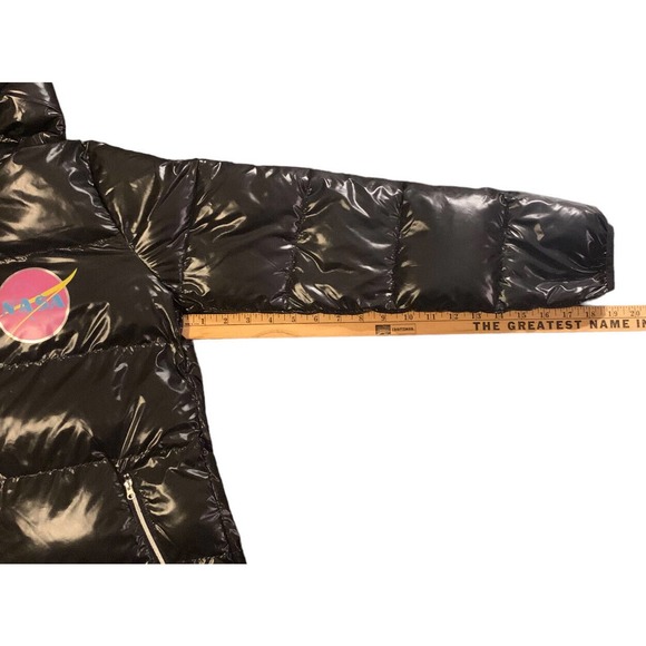 NASA Black/Hot Pink Puffer Quilted Space Jacket Chic Threads Women’s Large‎ - Picture 14 of 15